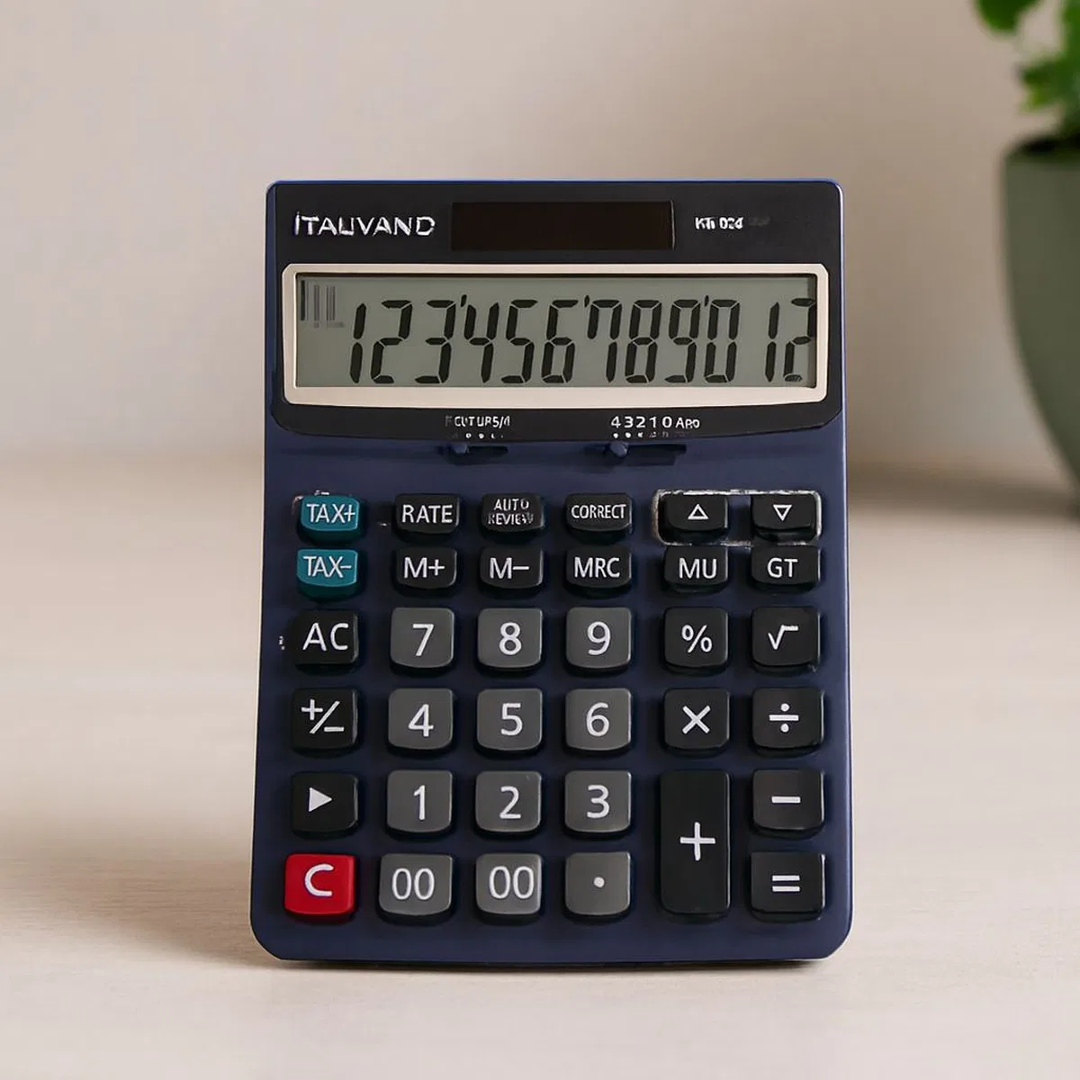 12 Haneli Hesap Makinesi - 100 İşlem Geri Çağırma
