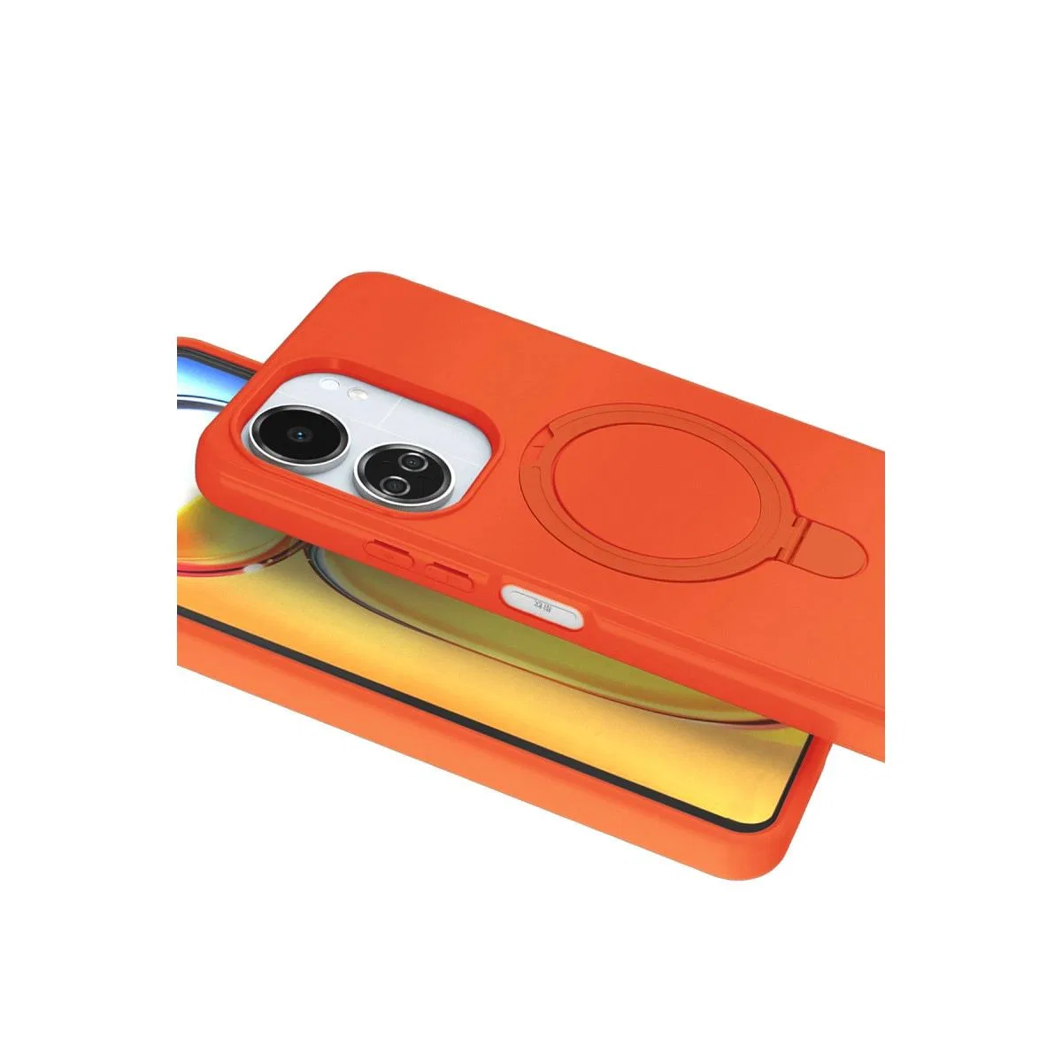 Xiaomi Redmi 13c Regal Magsafe Standlı Kapak - Turuncu görsel 3