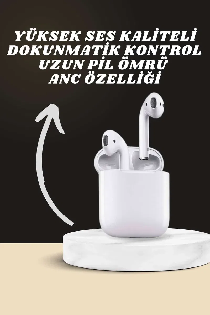 7 Kordonlu Akıllı Saat Ve 2. Nesil Kulaklık Yüksek Ses Kaliteli Uzun Pil Ömrü görsel 2