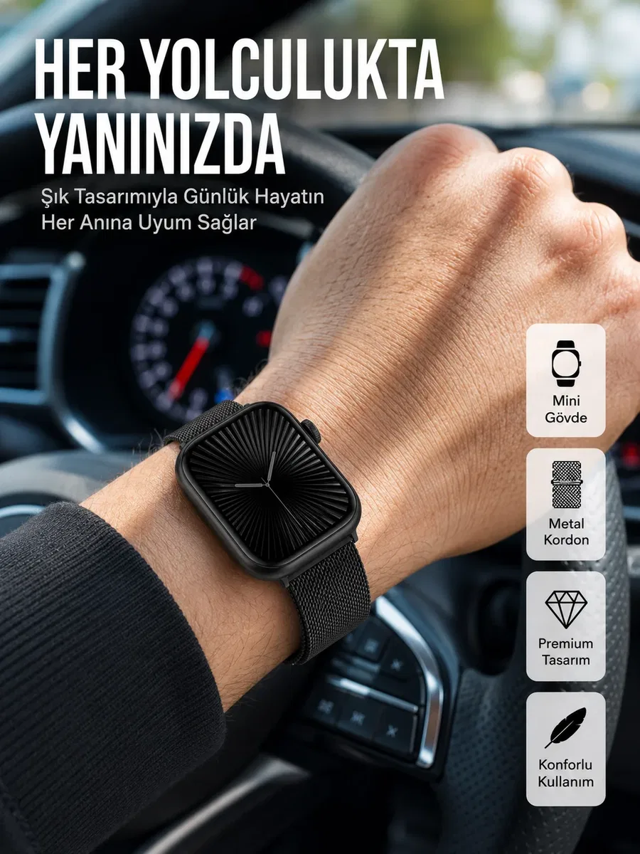 SQ-16 Mini Series 10 Akıllı Saat – 3 Kordon + Hediye Bileklik