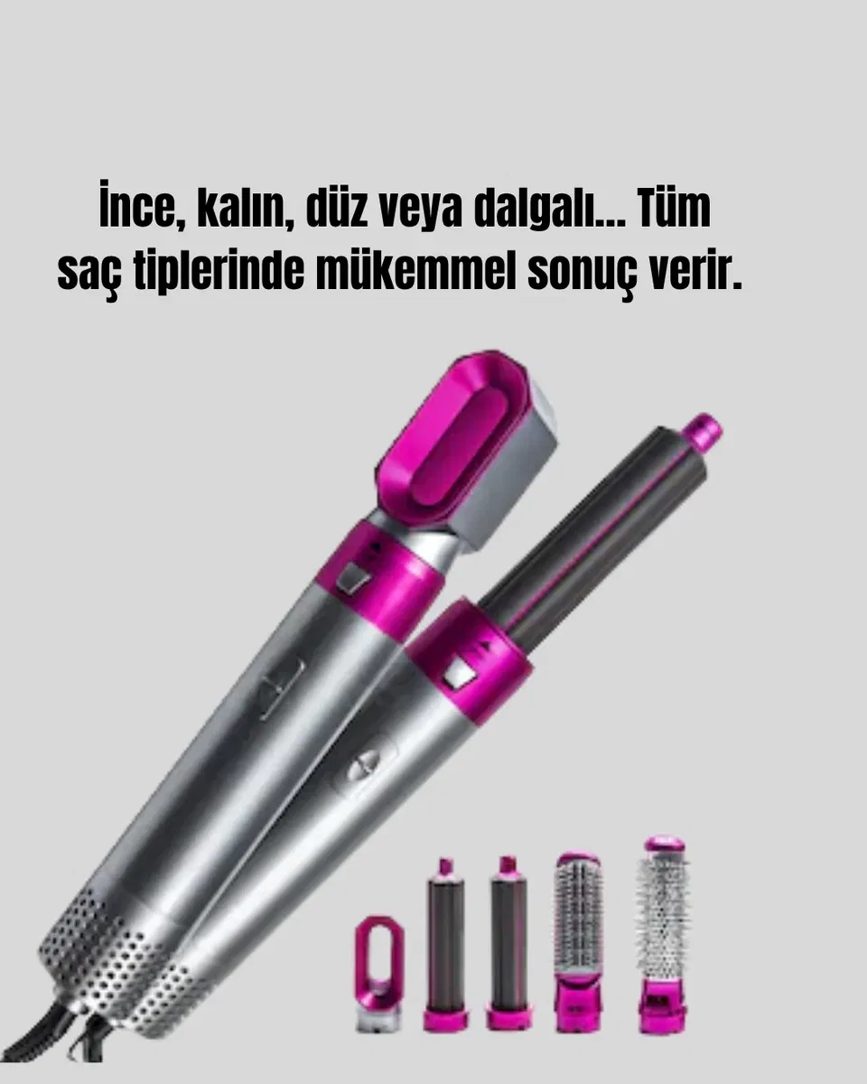 5’i 1 Arada Profesyonel Saç Şekillendirici Tek Cihazla Sınırsız Stil görsel 5