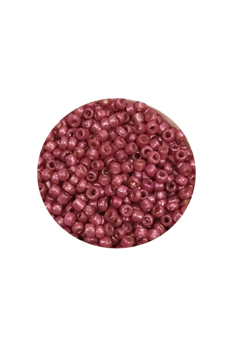 Dökme Cam Kum Boncuk (11/0) 2 mm - 20 Gram - Koyu Pembe - BNC011 görsel 2