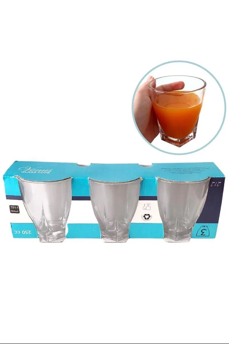 Venüs 3'lü Su Bardağı 250Ml Royaleks-212 görsel 2