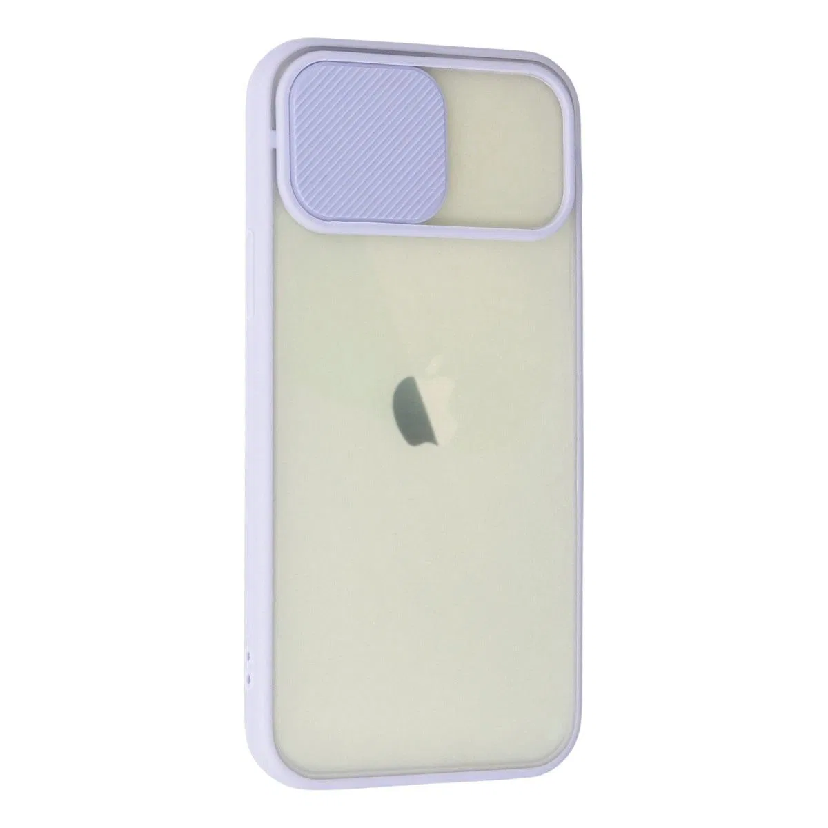 Apple İphone 12 Kılıf Palm Buzlu Kamera Sürgülü Silikon - Lila görsel 3