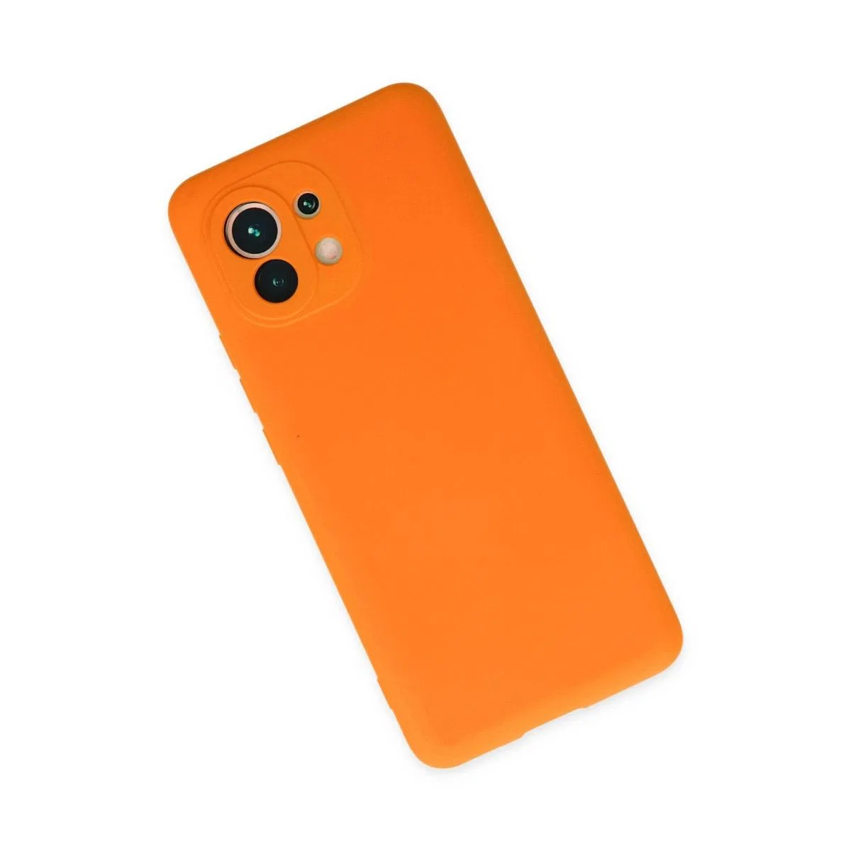 Xiaomi Mi 11 Kılıf Nano İçi Kadife Silikon - Turuncu görsel 3