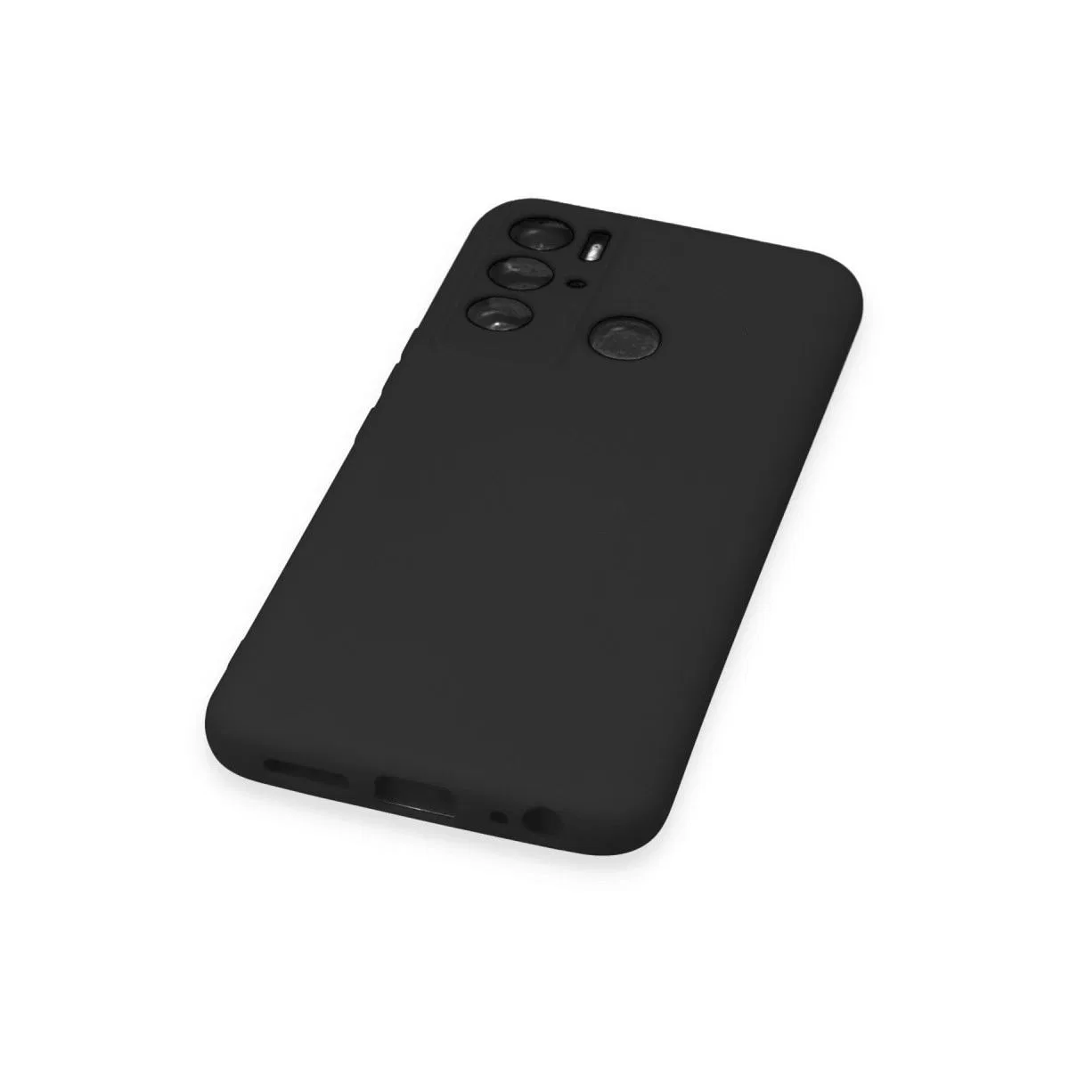 Tecno Pova Neo Kılıf Nano İçi Kadife Silikon - Siyah görsel 5