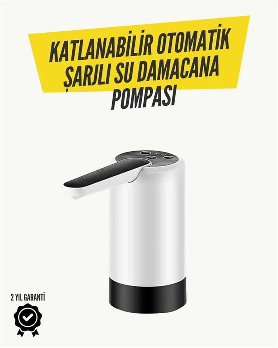 Katlanabilir Şarjlı Daana Su Pompası Pratik Kullanım