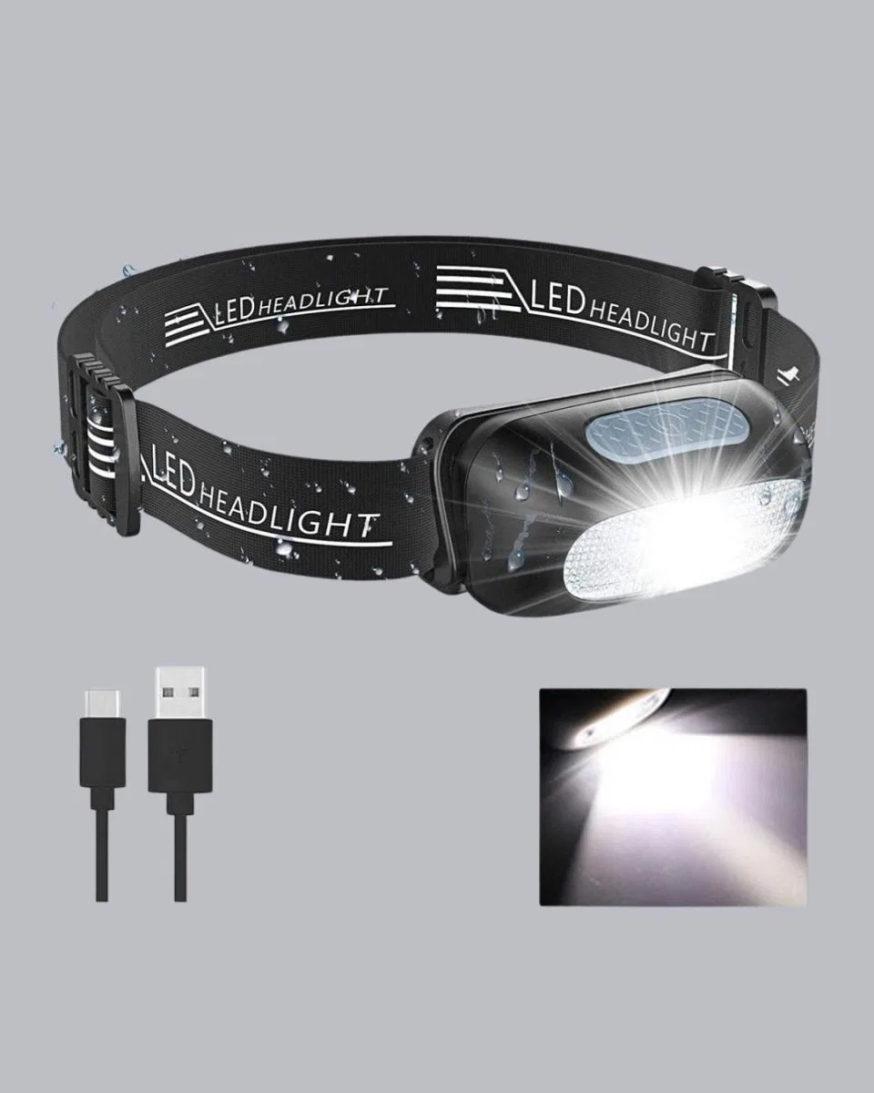 Gece Balıkçılığı İçin Ultra Parlak Şarjlı Kafa Lambası | 4 Işık Modu + Usb Şarj görsel 4