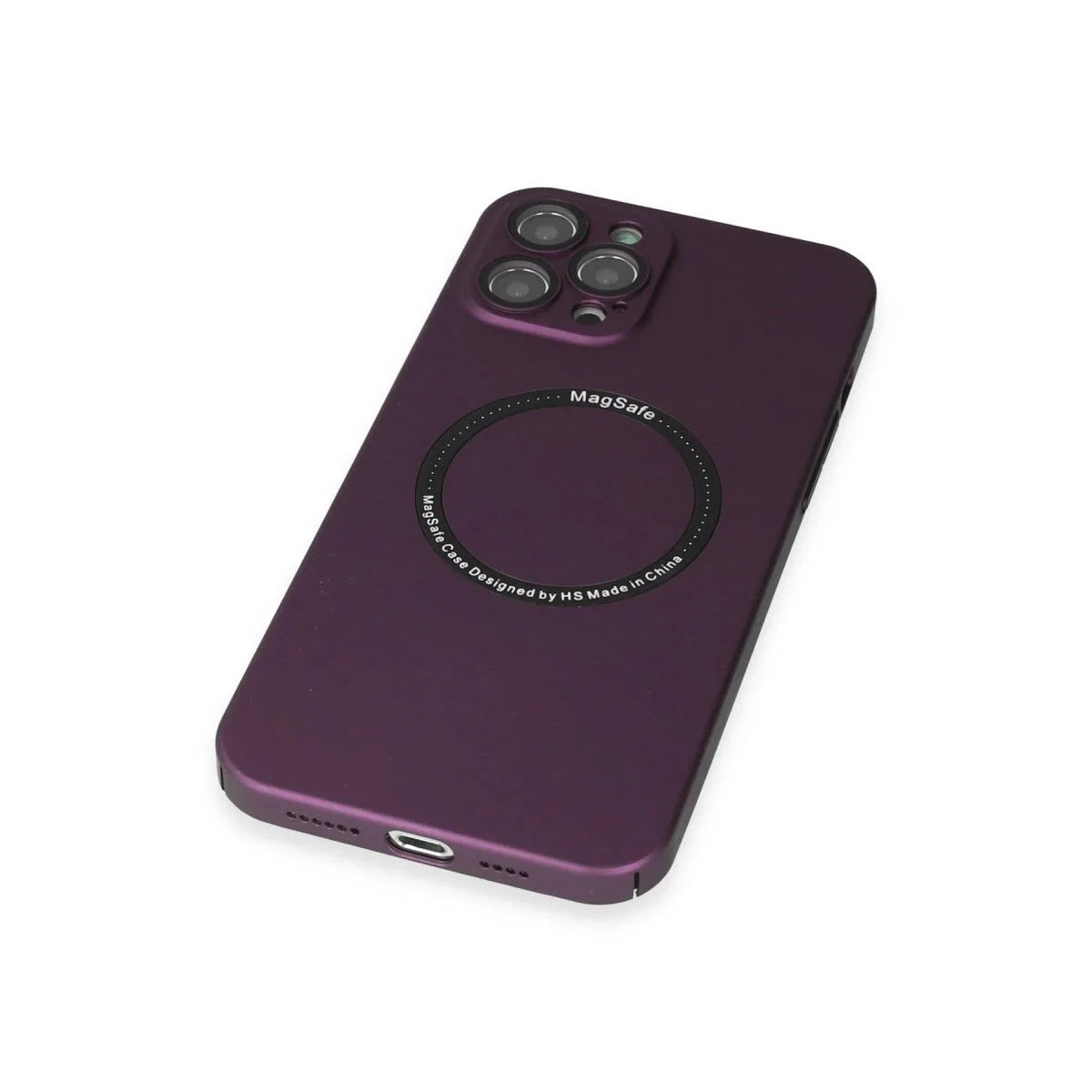Apple İphone 12 Pro Kılıf Jack Magneticsafe Lens Silikon - Mürdüm görsel 5