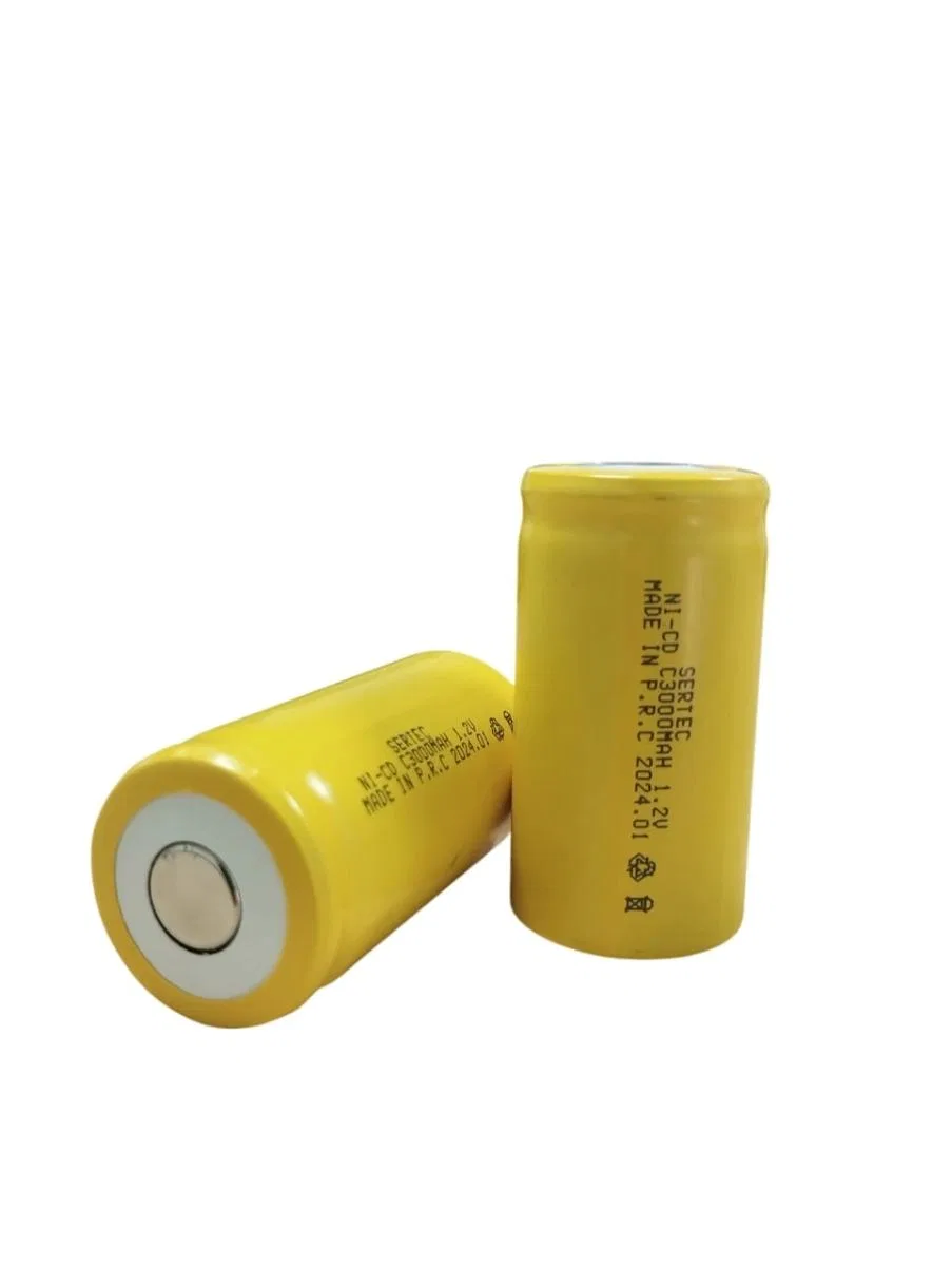 Sertec - 1. 2v 3000 Mah - C Orta Boy - Ni-cd Şarjlı Pil - (başsız / Flat Head)