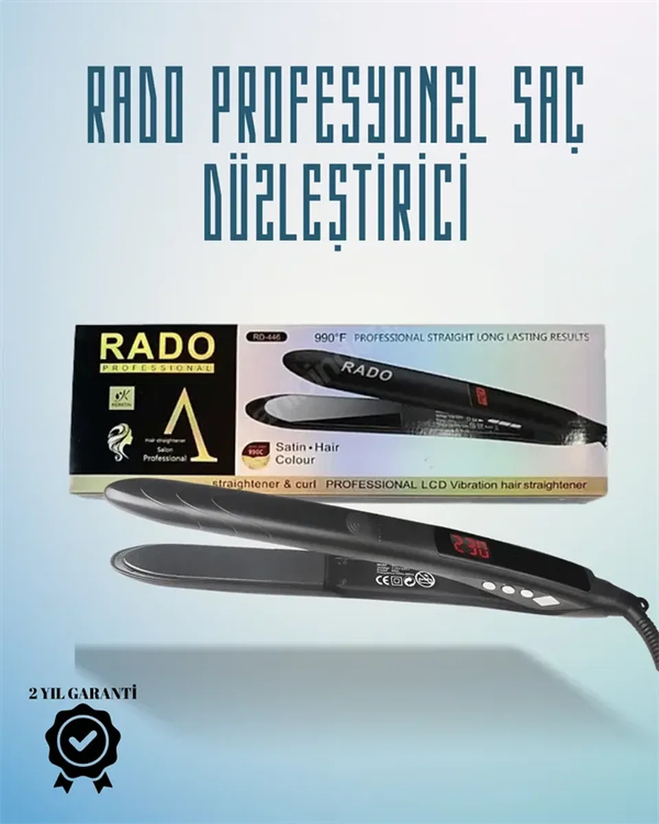 Rado RD-446 Seyahat Dostu Saç Düzleştirici – Güvenlik Kilidi ve Taşınabilir Tasarım görsel 2