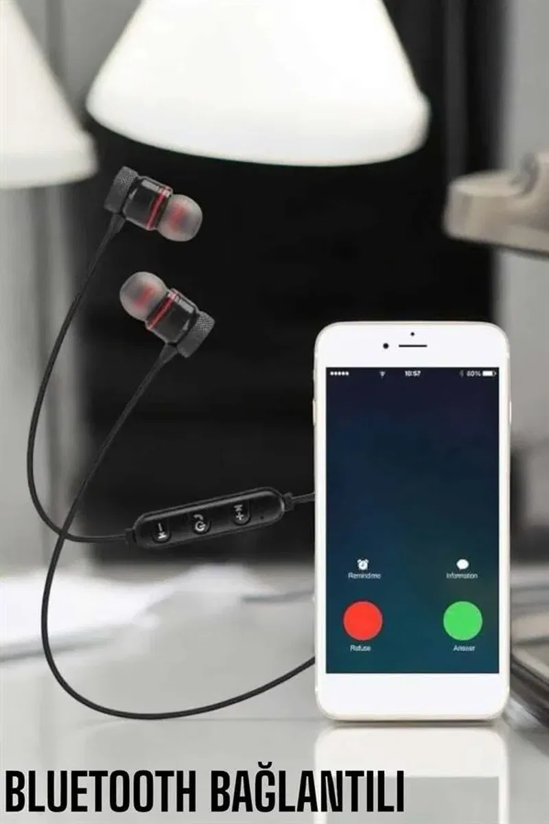 Kablolu Mıknatıslı Sport Kulaklık Bluetooth Bağlantılı görsel 4