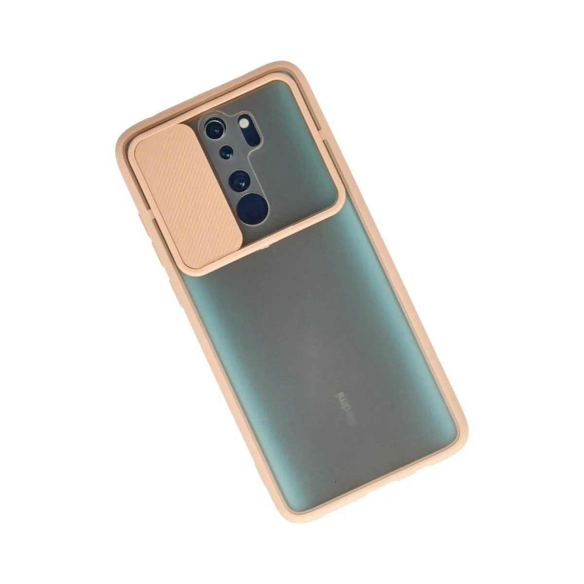 Xiaomi Redmi Note 8 Pro Kılıf Palm Buzlu Kamera Sürgülü Silikon - Pembe görsel 2