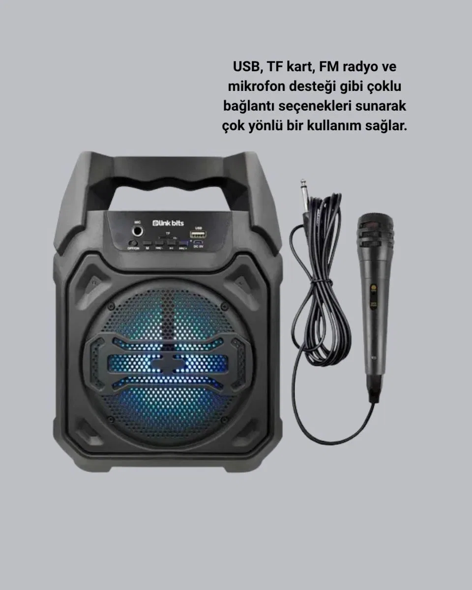 Taşınabilir Bluetooth Hoparlör – Fm Radyo, Usb, Sd Kart Ve Tws Özellikli görsel 2