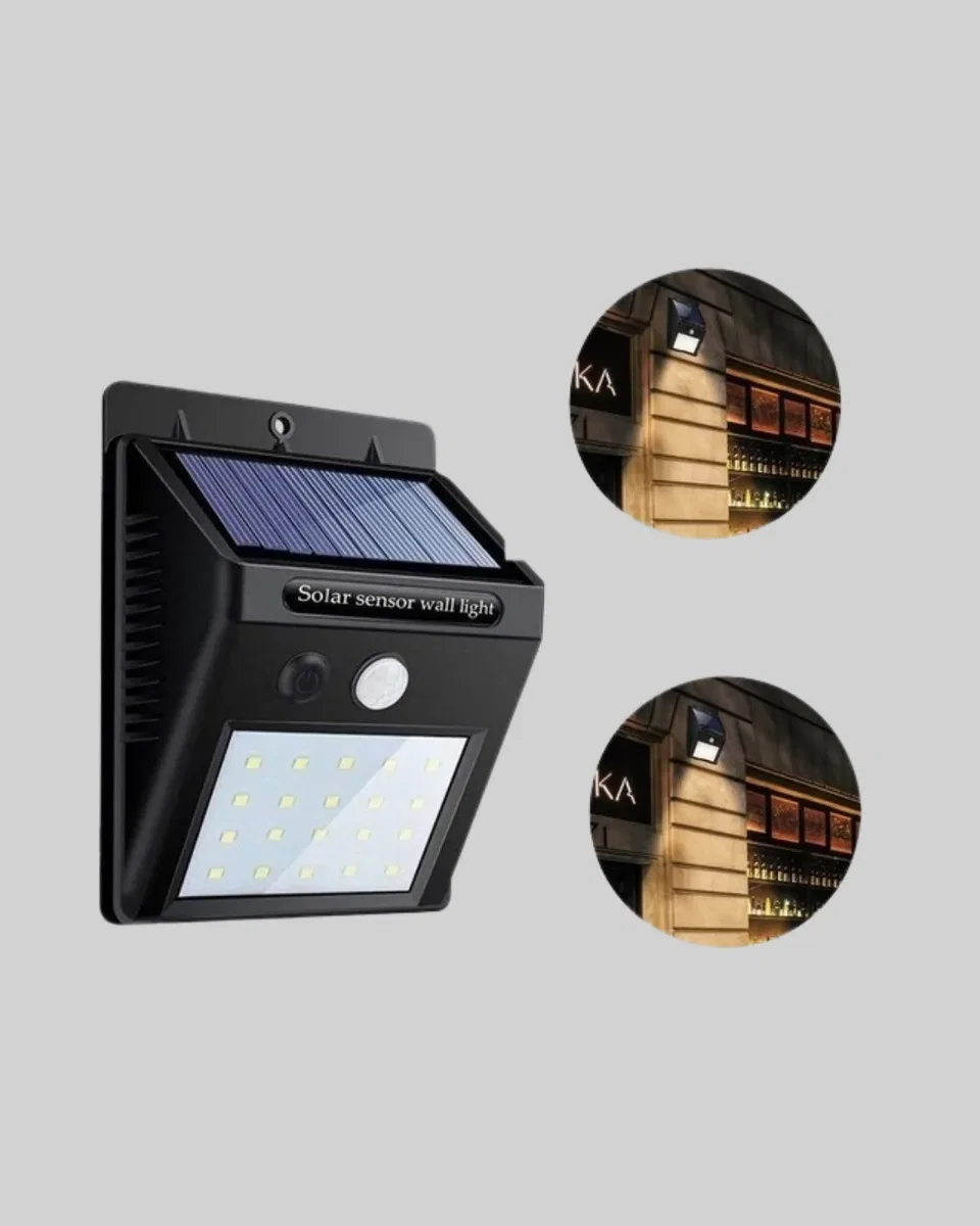 Solar Güçlü LED Dış Mekan Lambası – Güneş Enerjisiyle Şarj Olan Sensörlü Bahçe Işığı görsel 4