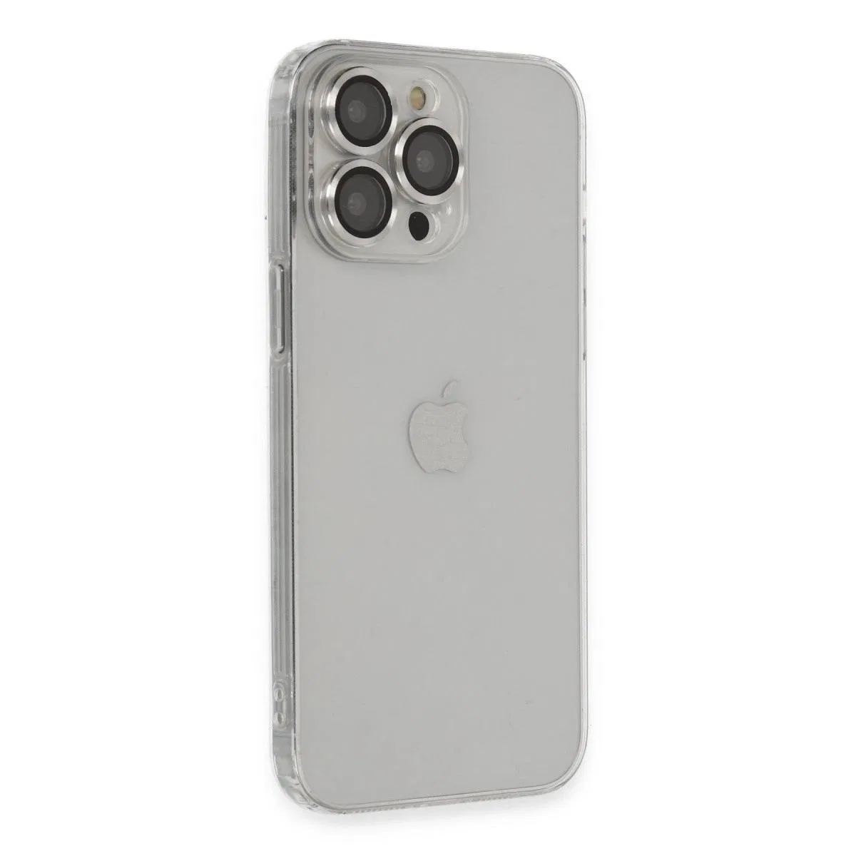 Apple İphone 13 Pro Max Kılıf Luko Lens Silikon - Gümüş görsel 2