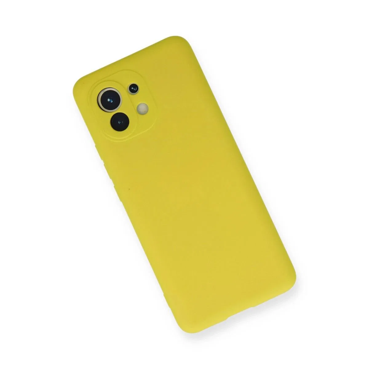 Xiaomi Mi 11 Kılıf Nano İçi Kadife Silikon - Sarı görsel 3