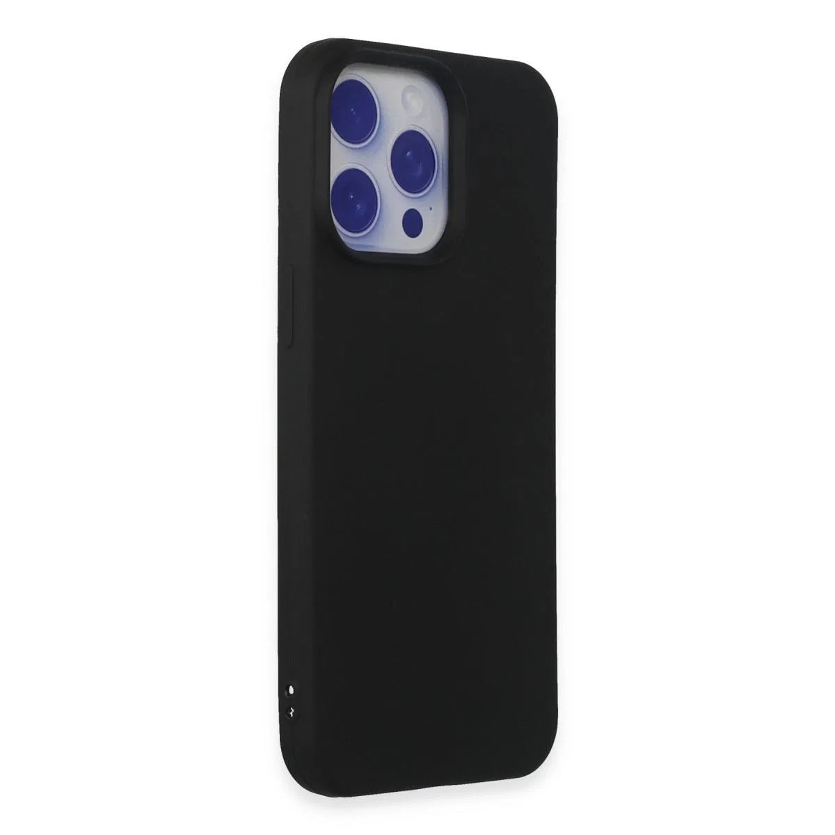 Apple İphone 15 Pro Max Kılıf Nano İçi Kadife Silikon - Siyah görsel 2