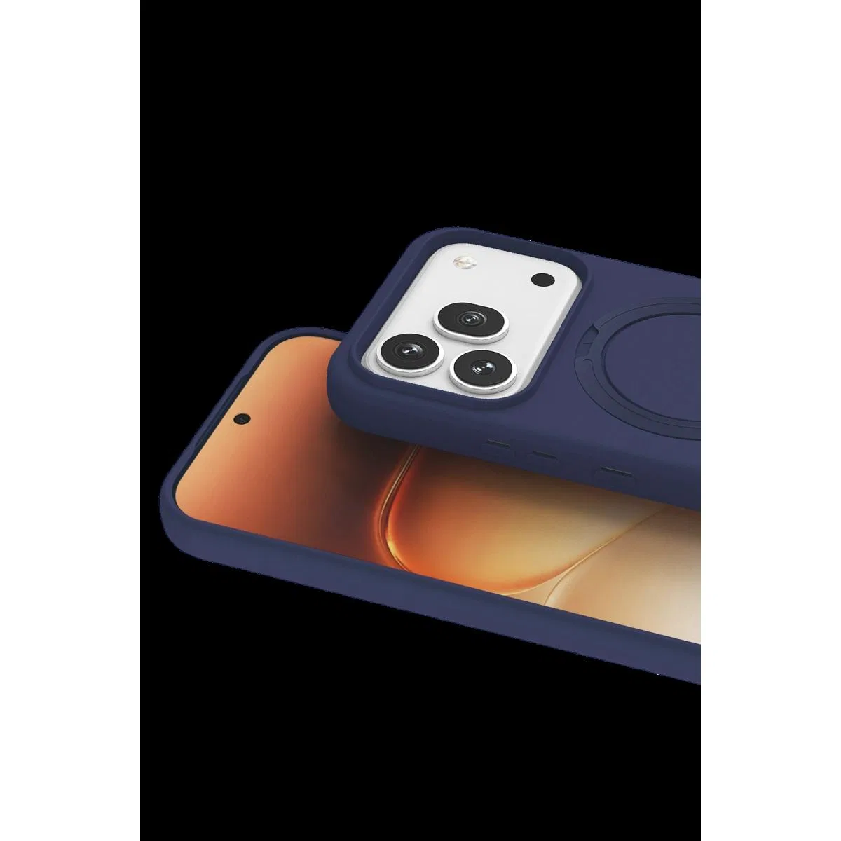 Huawei Honor 600 Regal Magsafe Standlı Kapak - Lacivert görsel 2