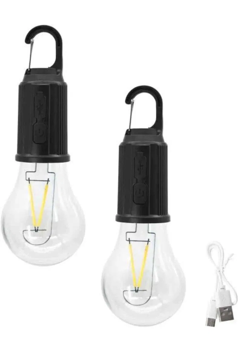 3 Farklı Mod Led'li Şarjlı Asma Kancalı Kamp Lambası Taşınabilir Ampul görsel 3