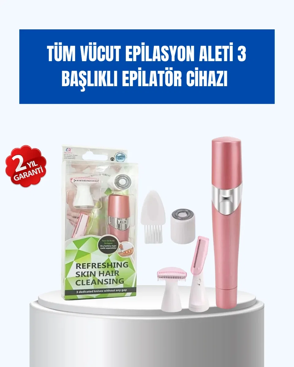 Pürüzsüz Cilt İçin Çok Fonksiyonlu Epilasyon Aleti