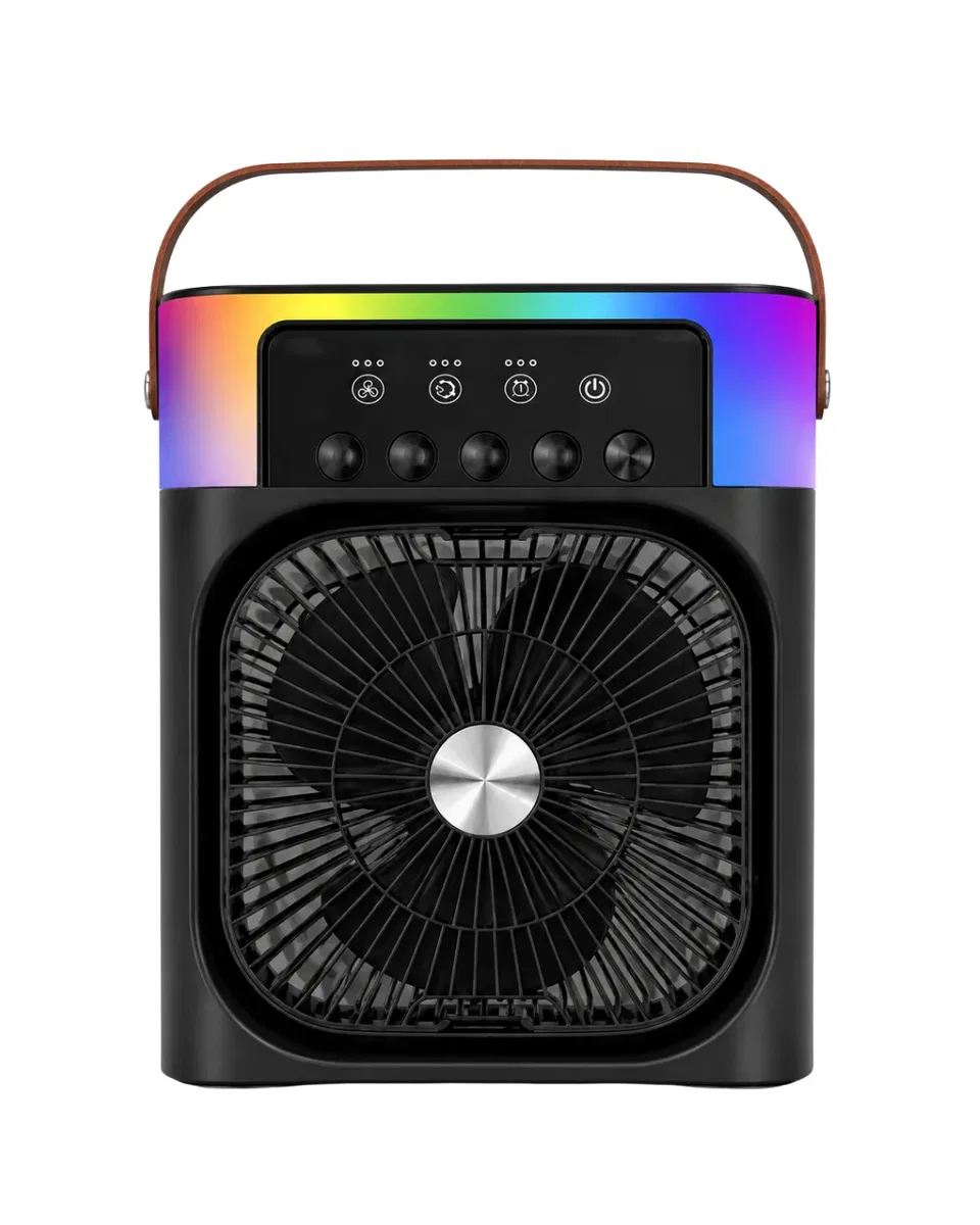 Mini Klima Fan Buharlı Soğutucu RGB Led Işıklı Taşınabilir Masaüstü Fan görsel 4