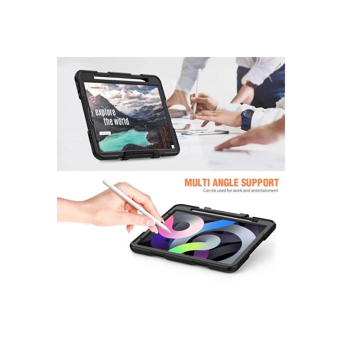 Apple İpad Pro 11 (2020) Kılıf Griffin Tablet Kapak - Siyah görsel 6