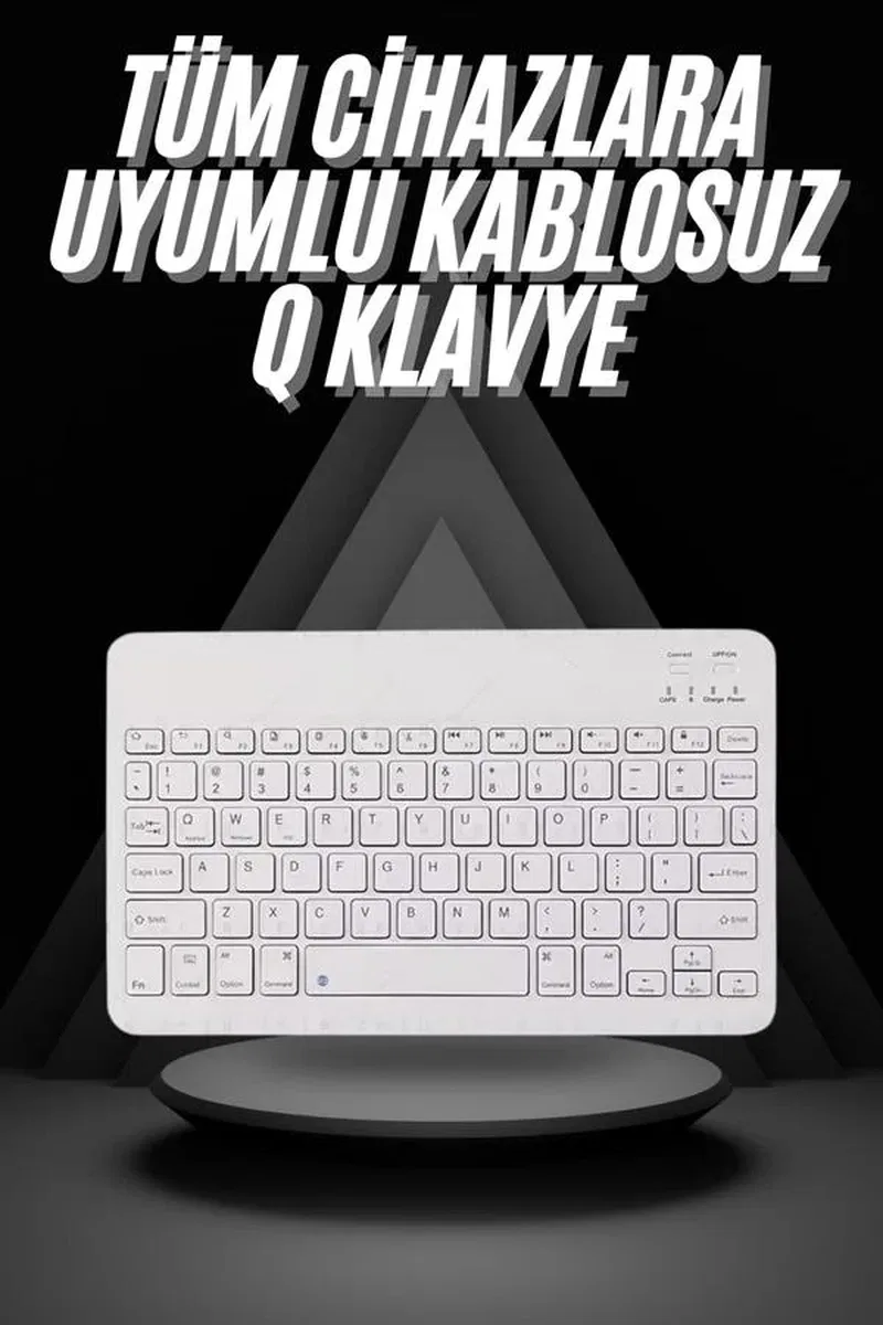 Q Klavye Türkçe Bluetooth Klavye Tüm Cihazlara Uyumlu Kablosuz görsel 2