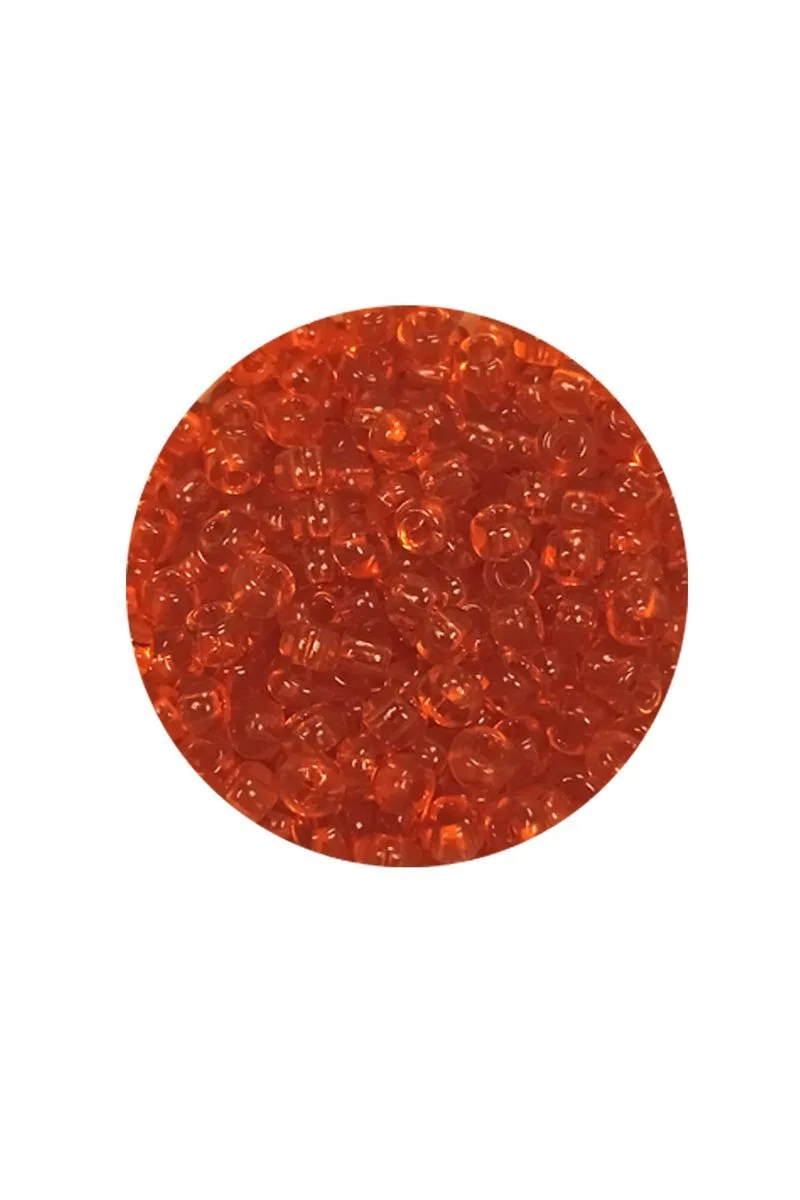Dökme Cam Kum Boncuk (8/0) 3 mm - 60 Gram - Şeffaf Turuncu - BNC206 görsel 2