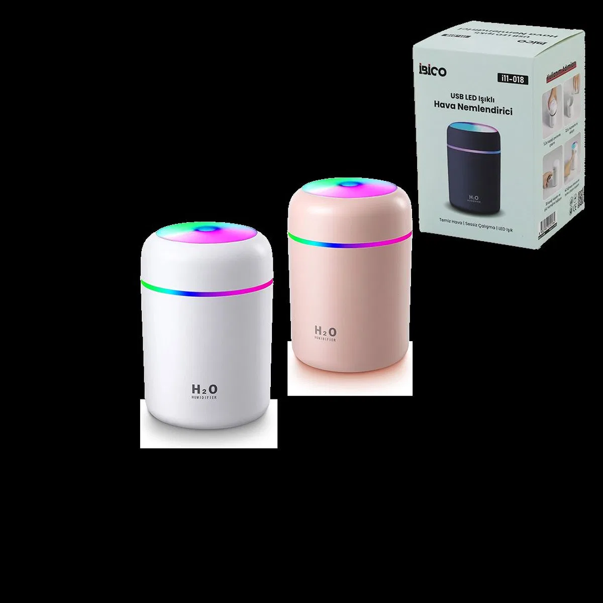 Mini USB Hava Nemlendirici 300ml - Işıklı Taşınabilir Aroma Difüzör görsel 2