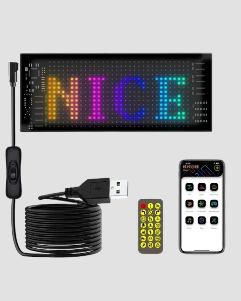 LED Matrix Piksel Panel Işığı – 5V USB, Uygulama Kontrollü görsel 4