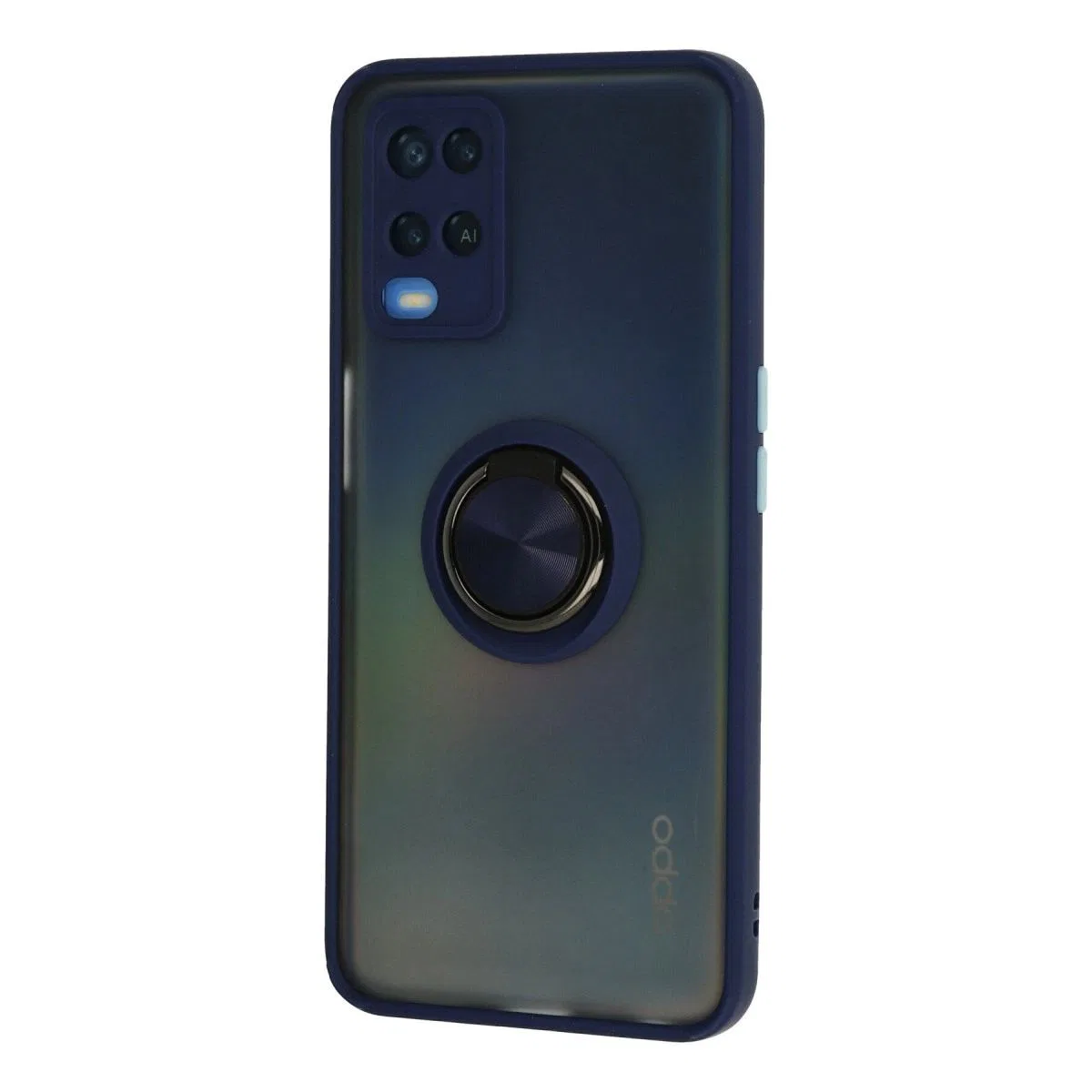 Oppo A54 4g Kılıf Montreal Yüzüklü Silikon Kapak - Lacivert görsel 2