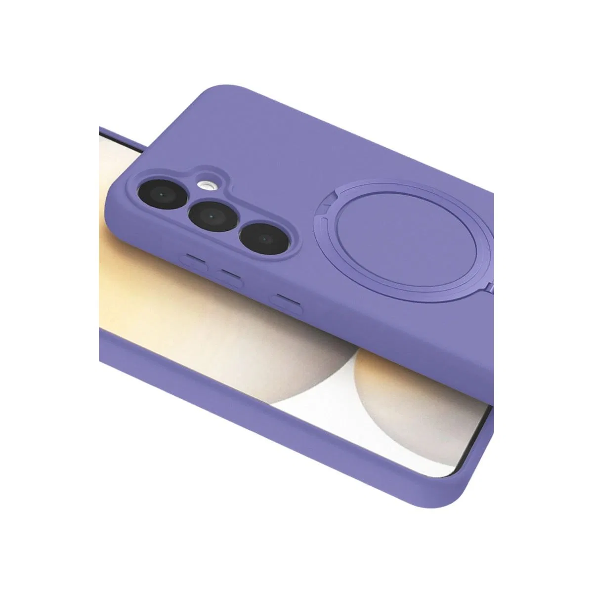 Samsung Galaxy A15 4g Regal Magsafe Standlı Kapak - Lila görsel 4