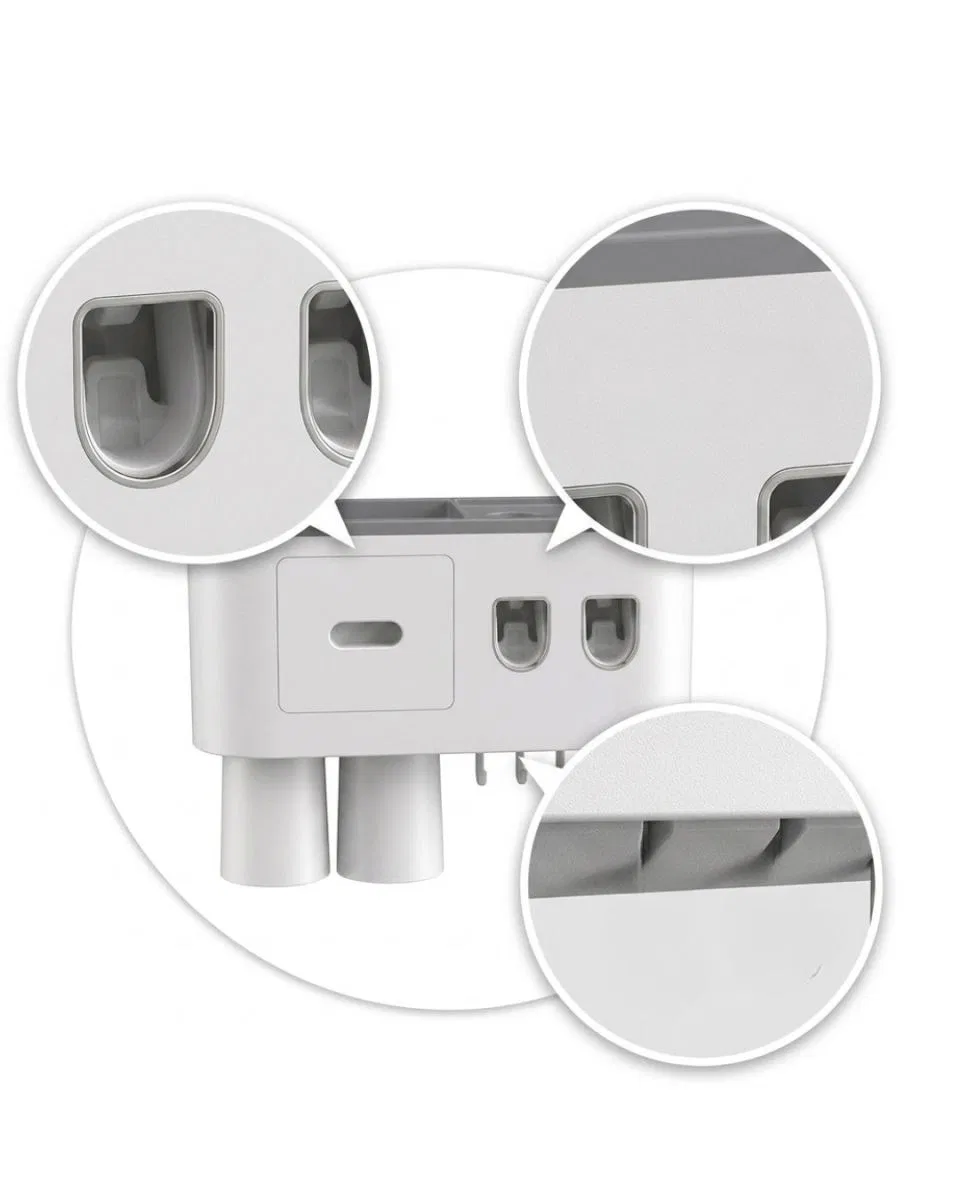 Banyo Organizer Diş Fırçası Tutucu Çift Dispenserli Raflı Çekmeceli görsel 3