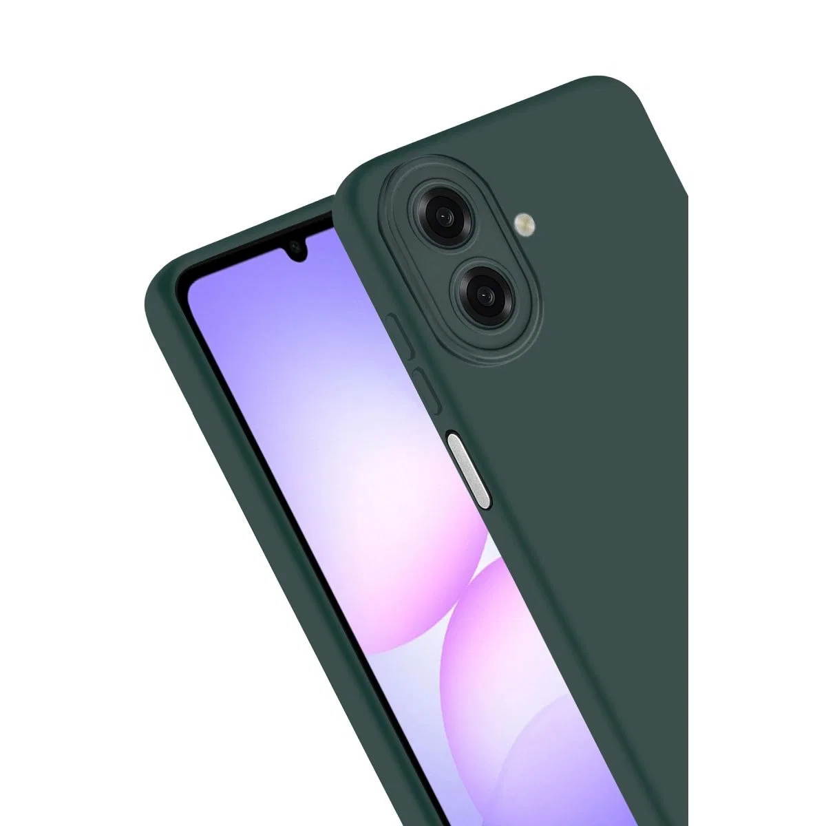 Samsung Galaxy A07 4g Nano İçi Kadife Silikon - K. yeşil görsel 3