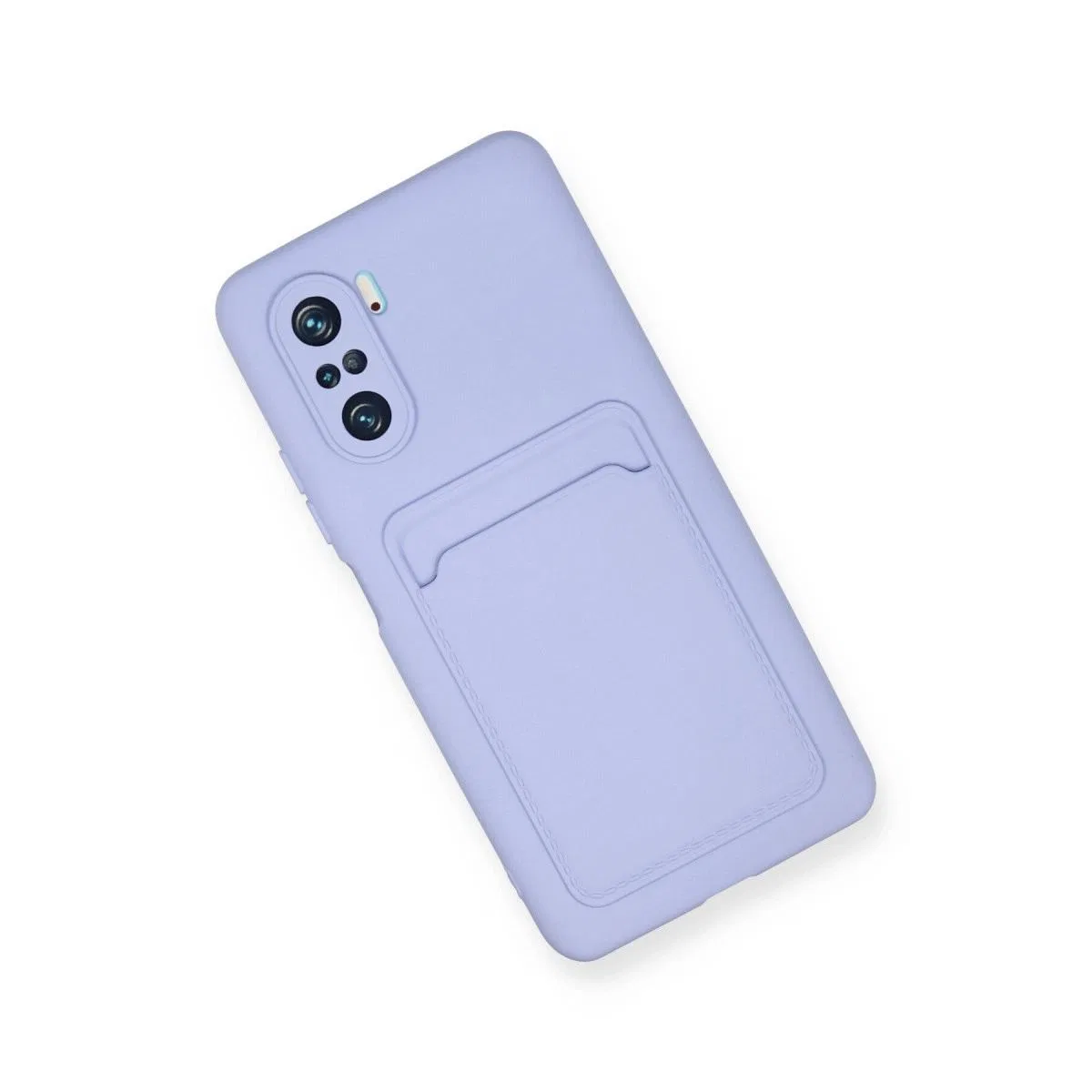 Xiaomi Mi 11i Kılıf Kelvin Kartvizitli Silikon - Lila görsel 2