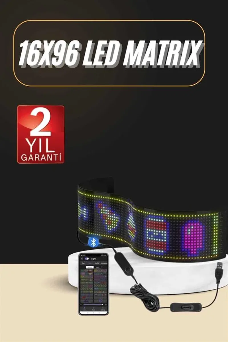 Led Ekran Matrix Panel En Büyük Boy Araba Yazısı görsel 2