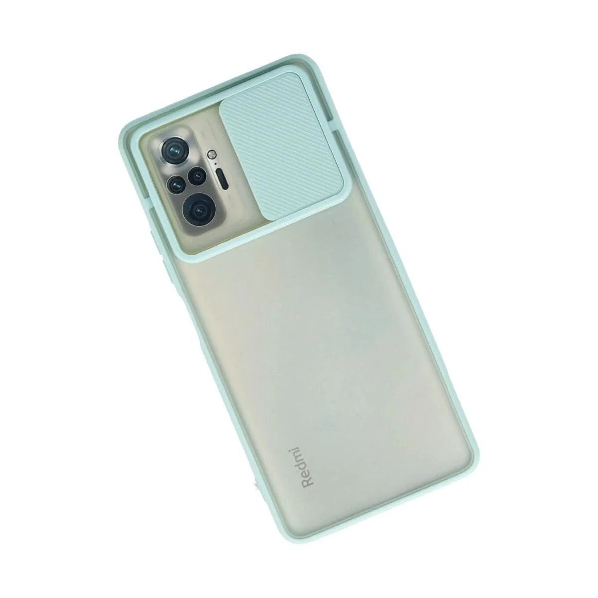 Xiaomi Redmi Note 10 Pro Kılıf Palm Buzlu Kamera Sürgülü Silikon - Turkuaz görsel 2