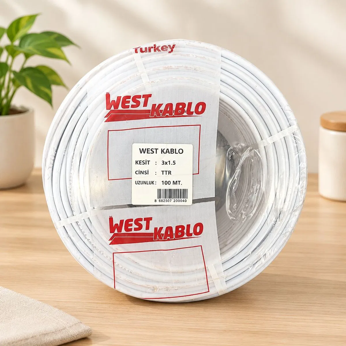 3x1, 5 mm Ttr Elektrik Kablosu 100 Metre