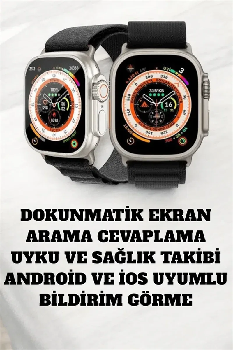 49MM Ekranlı, Kan Basıncı ve Adımsayar Özellikli Bluetooth Akıllı Saat görsel 4