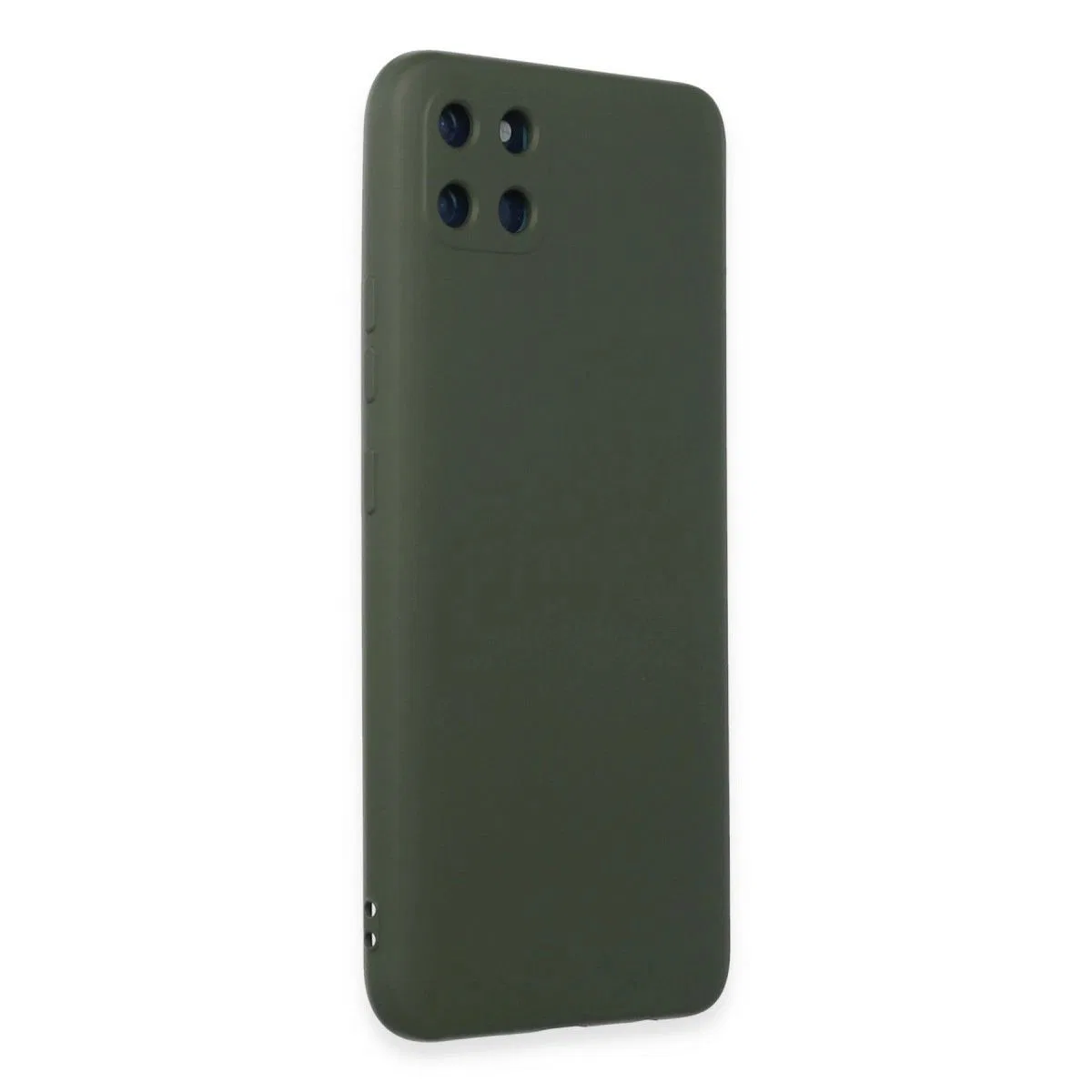Realme C11 Kılıf Nano İçi Kadife Silikon - Koyu Yeşil görsel 2