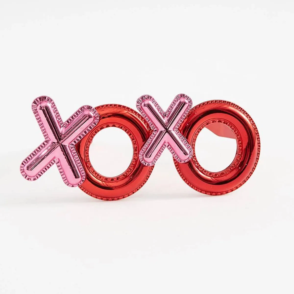 Kırmızı Renk Xoxo Yazılı Parti Gözlüğü 17x7 Cm görsel 2