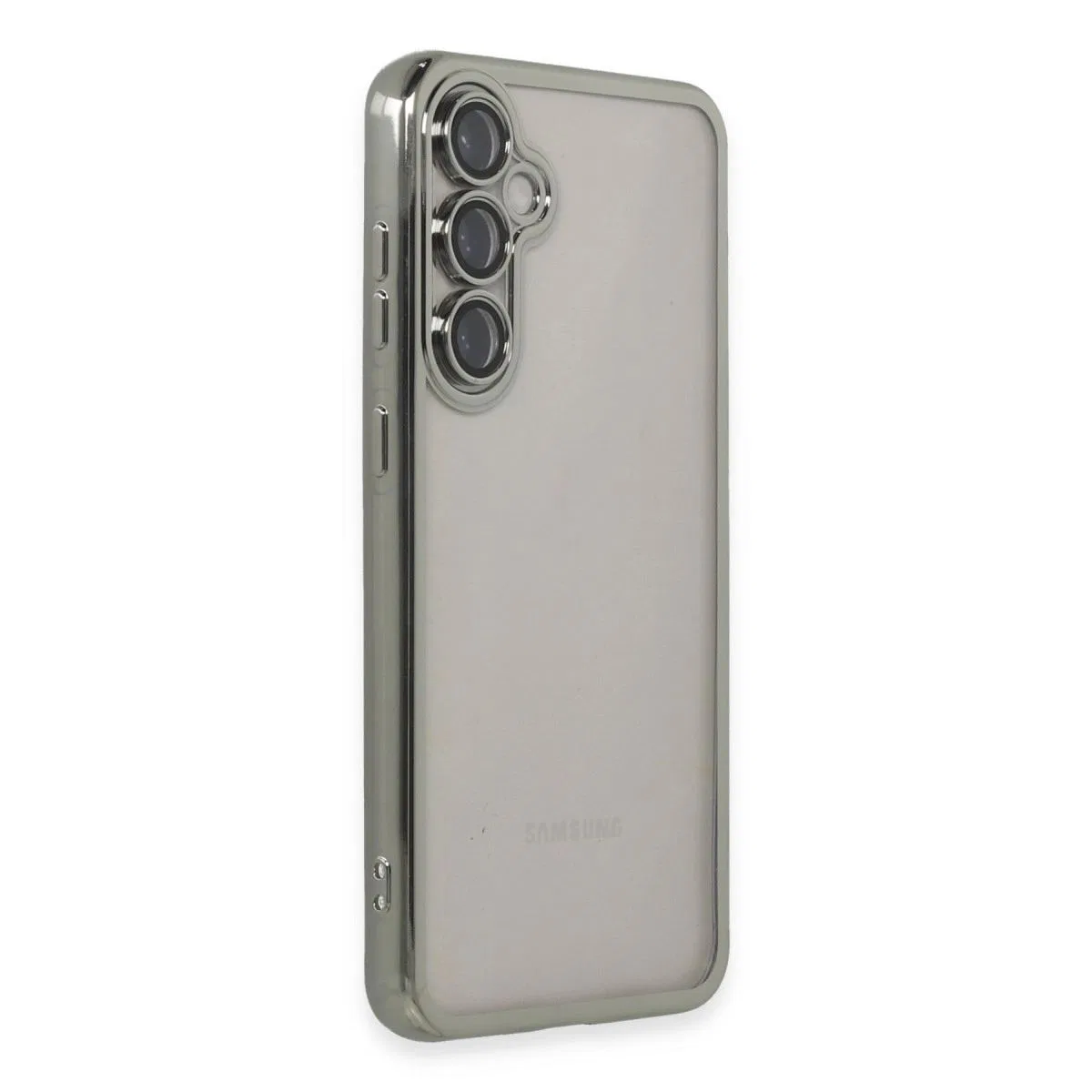 Samsung Galaxy S23 Fe Kılıf Razer Lensli Silikon - Gümüş görsel 2