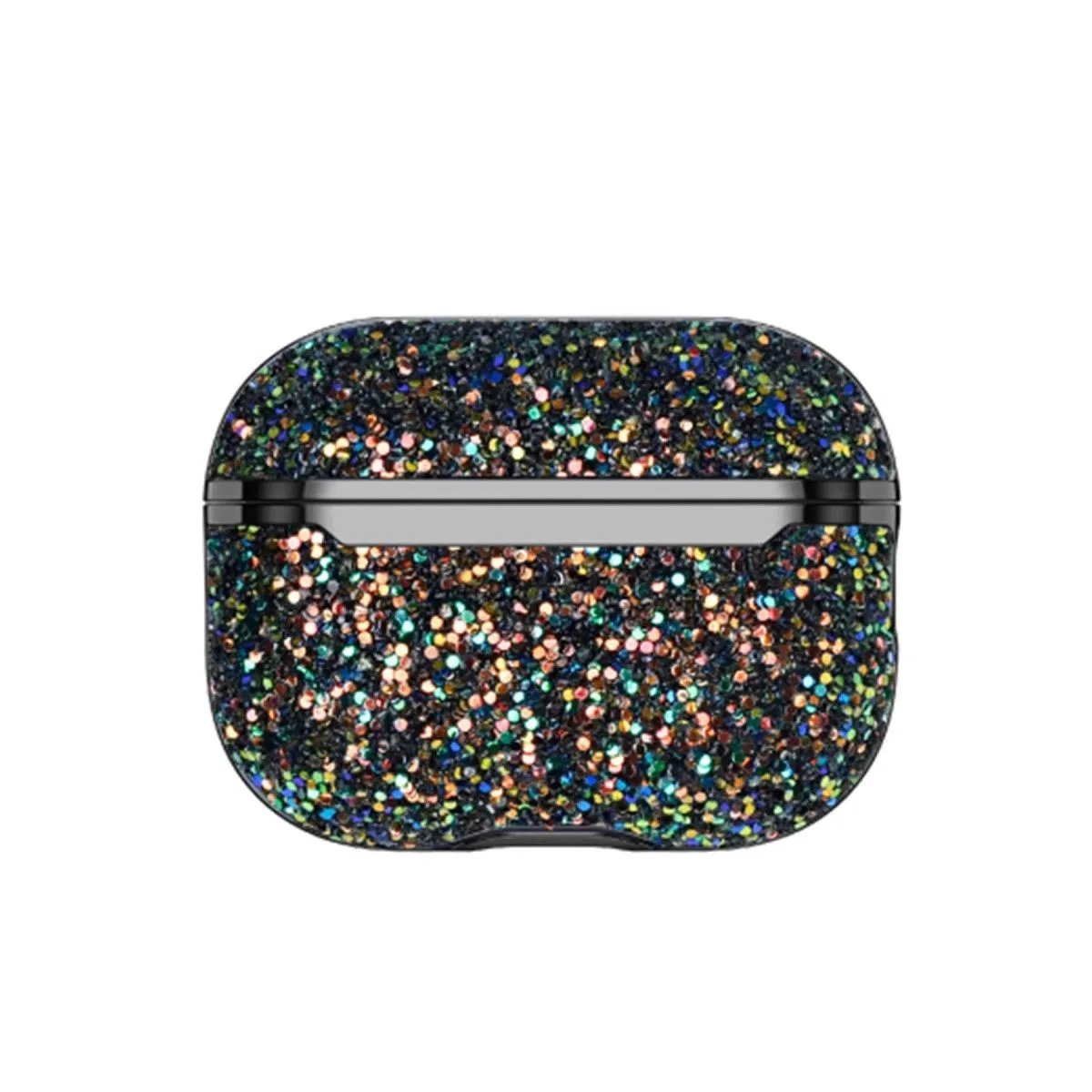 Onegif Apple Airpods 3 (3. nesil) Bright Simli Airpods Kapak - Siyah görsel 2