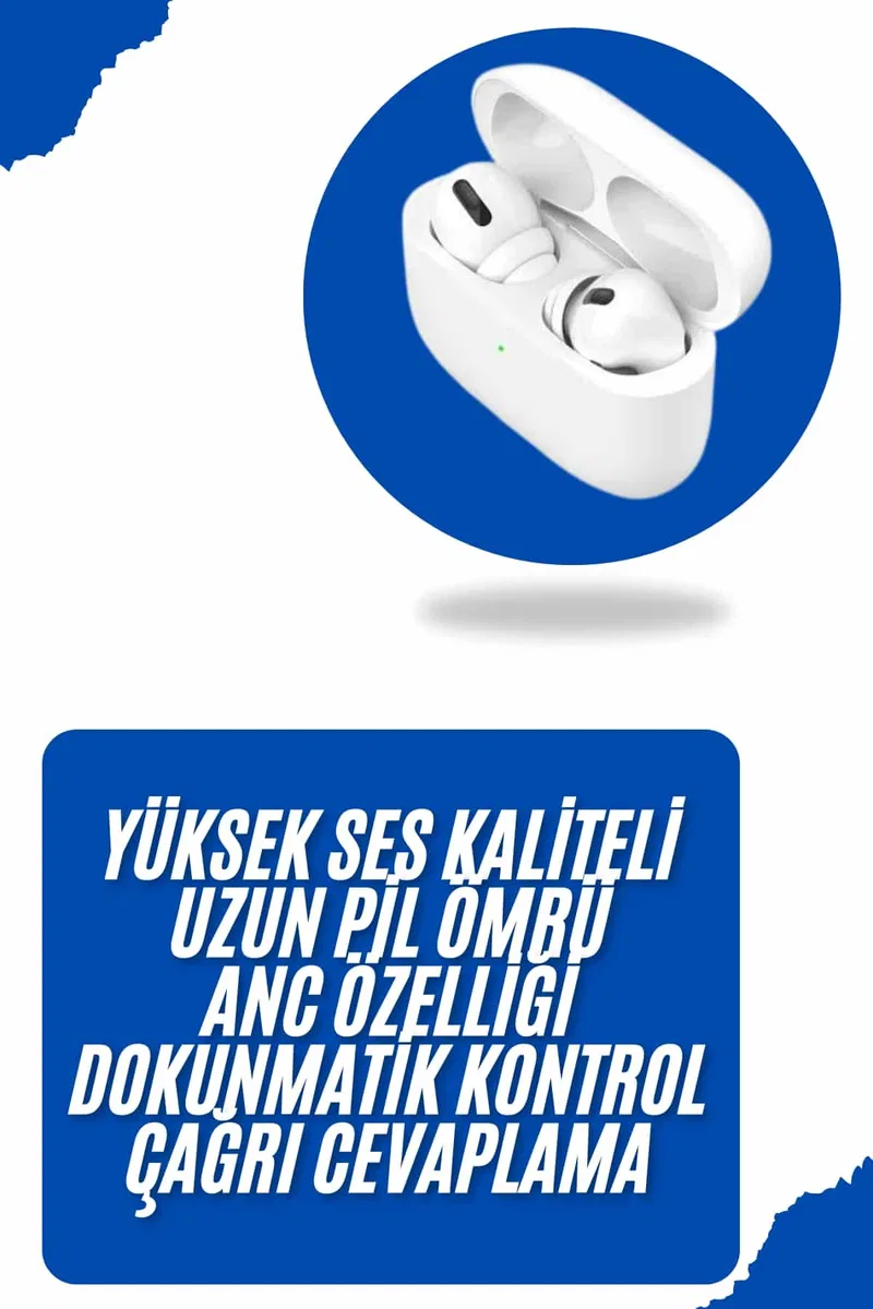 Bluetooth Kulaklık Kulak İçi Silikonlu Stereo Yüksek Ses Kaliteli Dokunmatik görsel 2