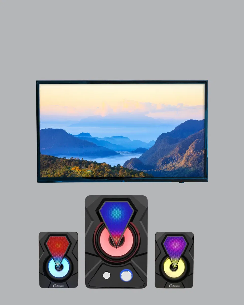 RGB Işıklı USB Hoparlör Seti 9W Çıkış Gücü Derin Bas görsel 5