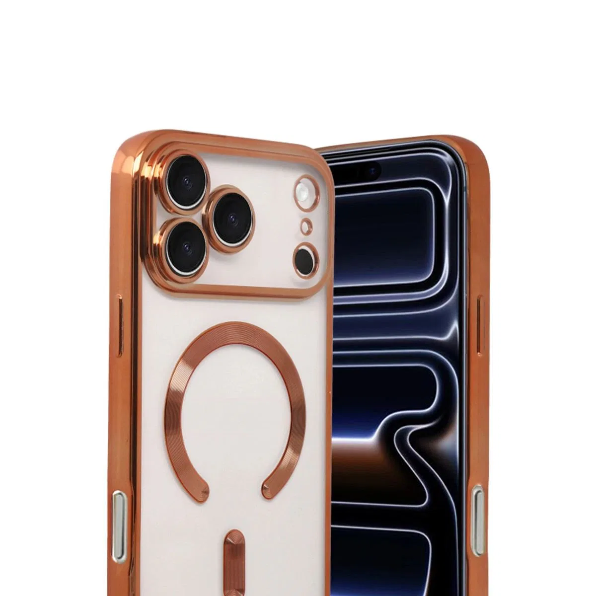 Apple İphone 17 Pro Max Kross Magneticsafe Kapak - Turuncu görsel 2