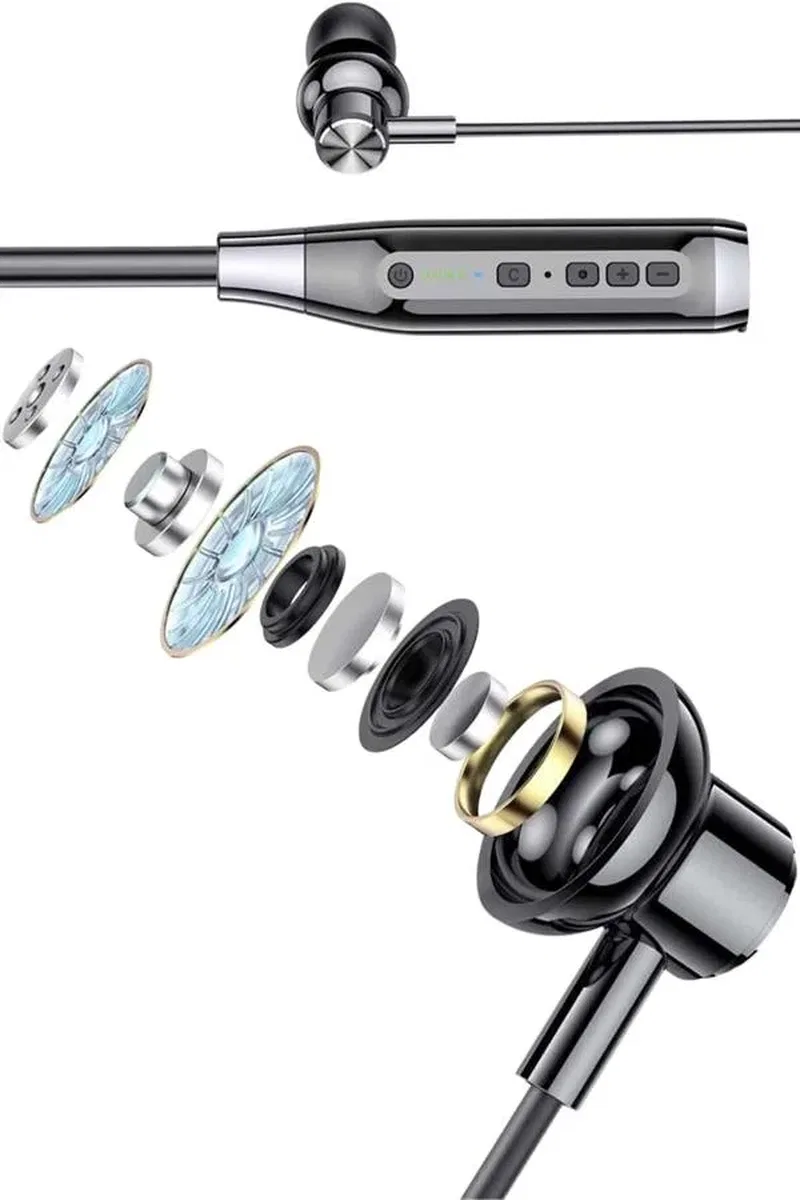 Bluetooth Kulaklık 120 Saat Kullanım Süresi Boyun Askılı Bluetooth Kablosuz Kulaklık görsel 5