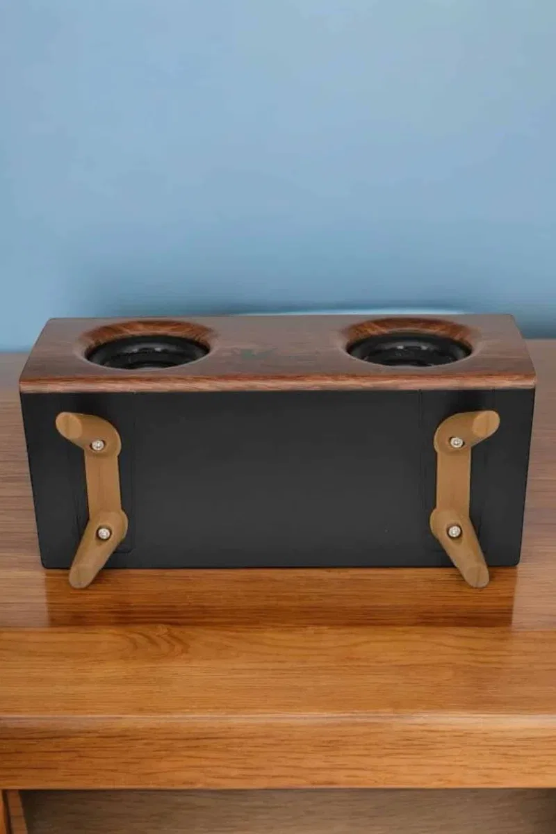 Bluetooth Hoparlör Ahşap Klasik Retro Gramofon Bluetooth Müzik Kutusu görsel 6