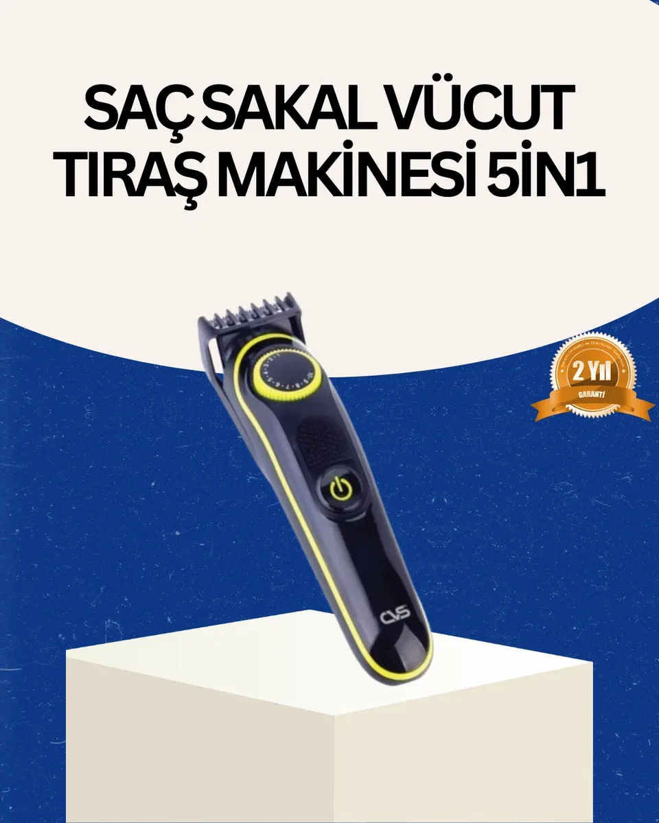 Şarjlı Sessiz Çalışan Saç ve Sakal Şekillendirici Profesyonel Erkek Tıraş Makinesi